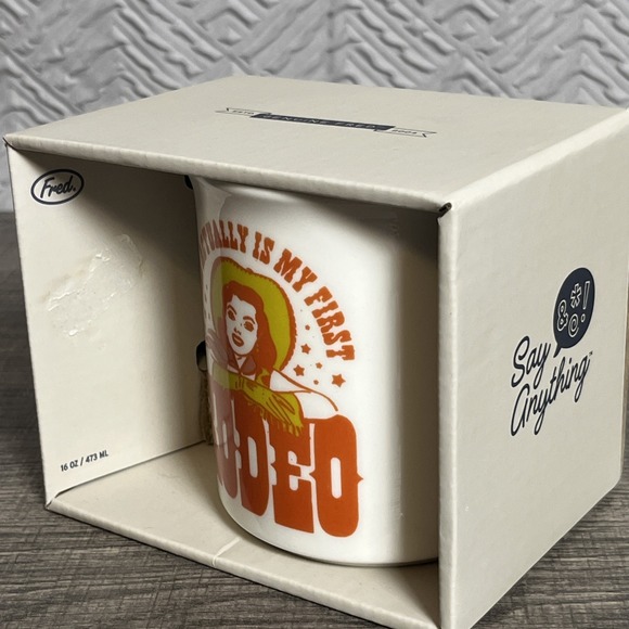 Say Anything 16oz This Actually is My First Rodeo Coffee Tea Mug Funny Gift Idea - Picture 6 of 6